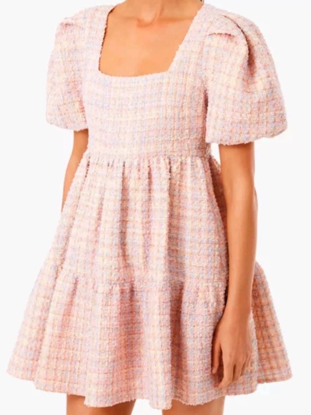 Tuckernuck Hyacinth House Tweed Babydoll Dress Large